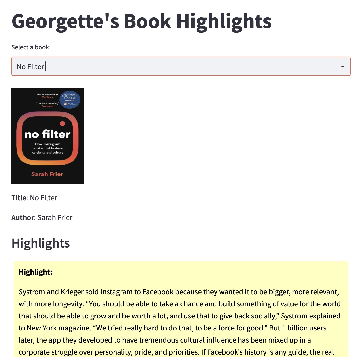 Libby book highlights app